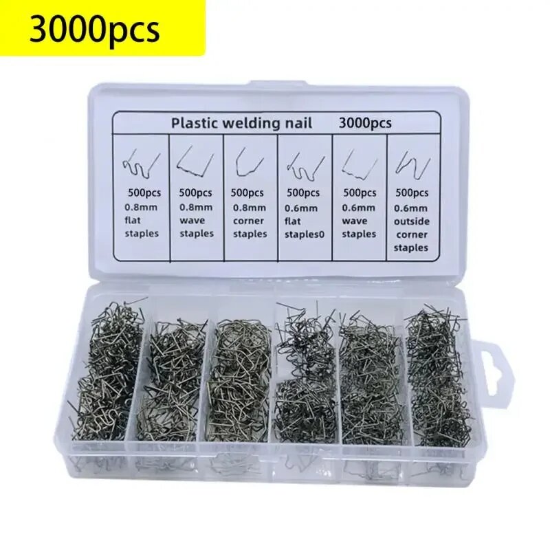 Набор для сварки пластика горячим клеем, 600/1200/3000 шт. 3000pcs