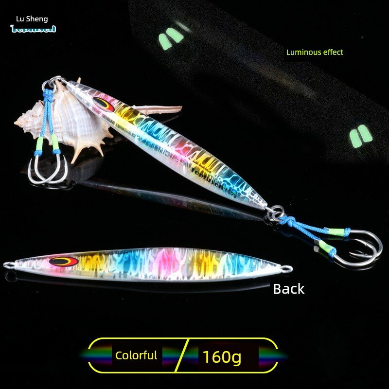 160г джиг-приманка Banana Mackerel с 4 крючками, многоцветная для морской рыбалки