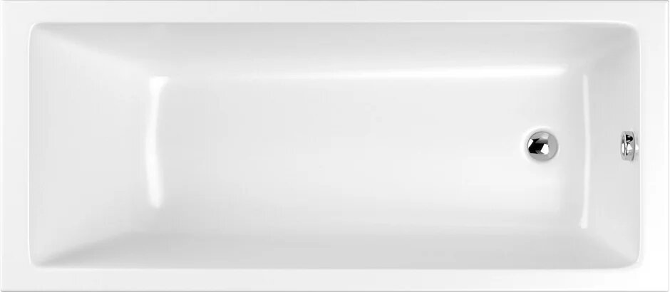 Акриловая ванна WHITECROSS Wave 0101.140070.100 без опоры 139x70, пристенная, белая, глянцевая, прямоугольная