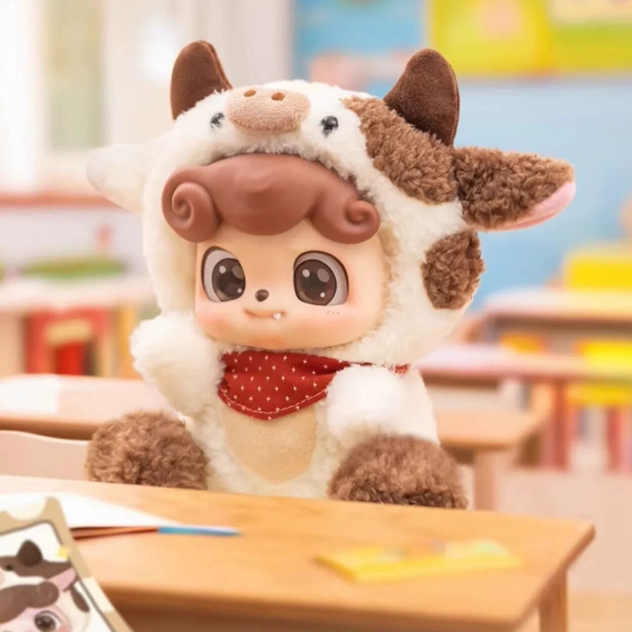Корова-каубой из набора JOTOYS Q-Bao, коллекционная фигурка-сюрприз