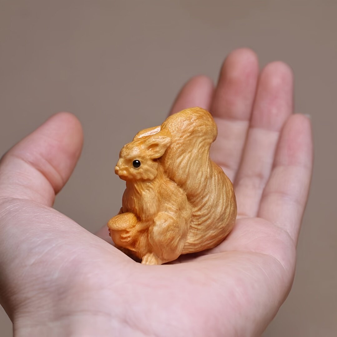 Деревянная фигурка белки из сосны в стиле рустик, маленький размер, 1 шт, рождественский и домашний декор