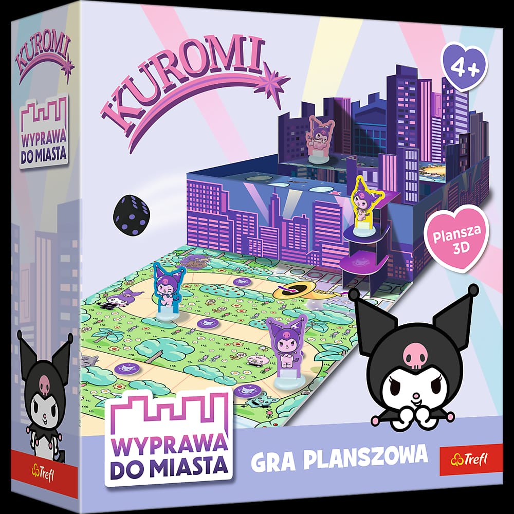 Настольная игра Trefl Kuromi Путешествие в город, разноцветный