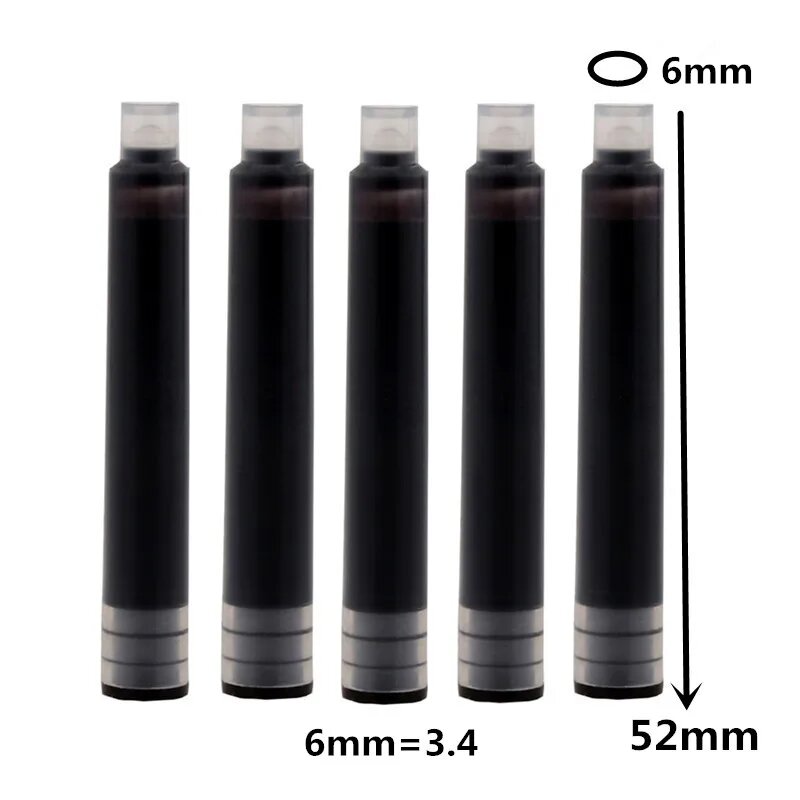 Jinhao 80 перьевая ручка Черный, EF, 5pcs ink Black
