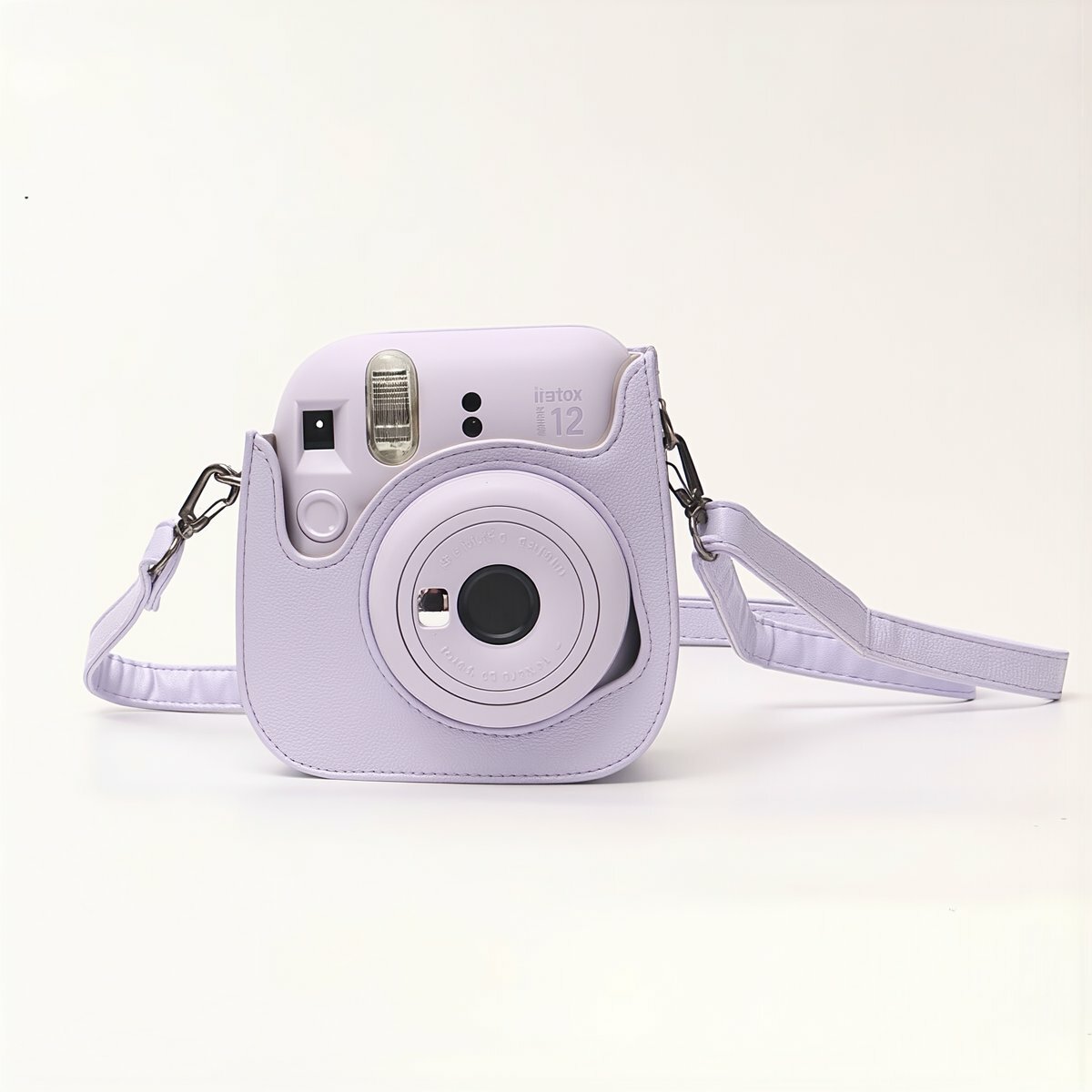 Чехол для мгновенной камеры Instax Mini 12 из PU кожи мятного цвета с регулируемым плечевым ремнем для переноски