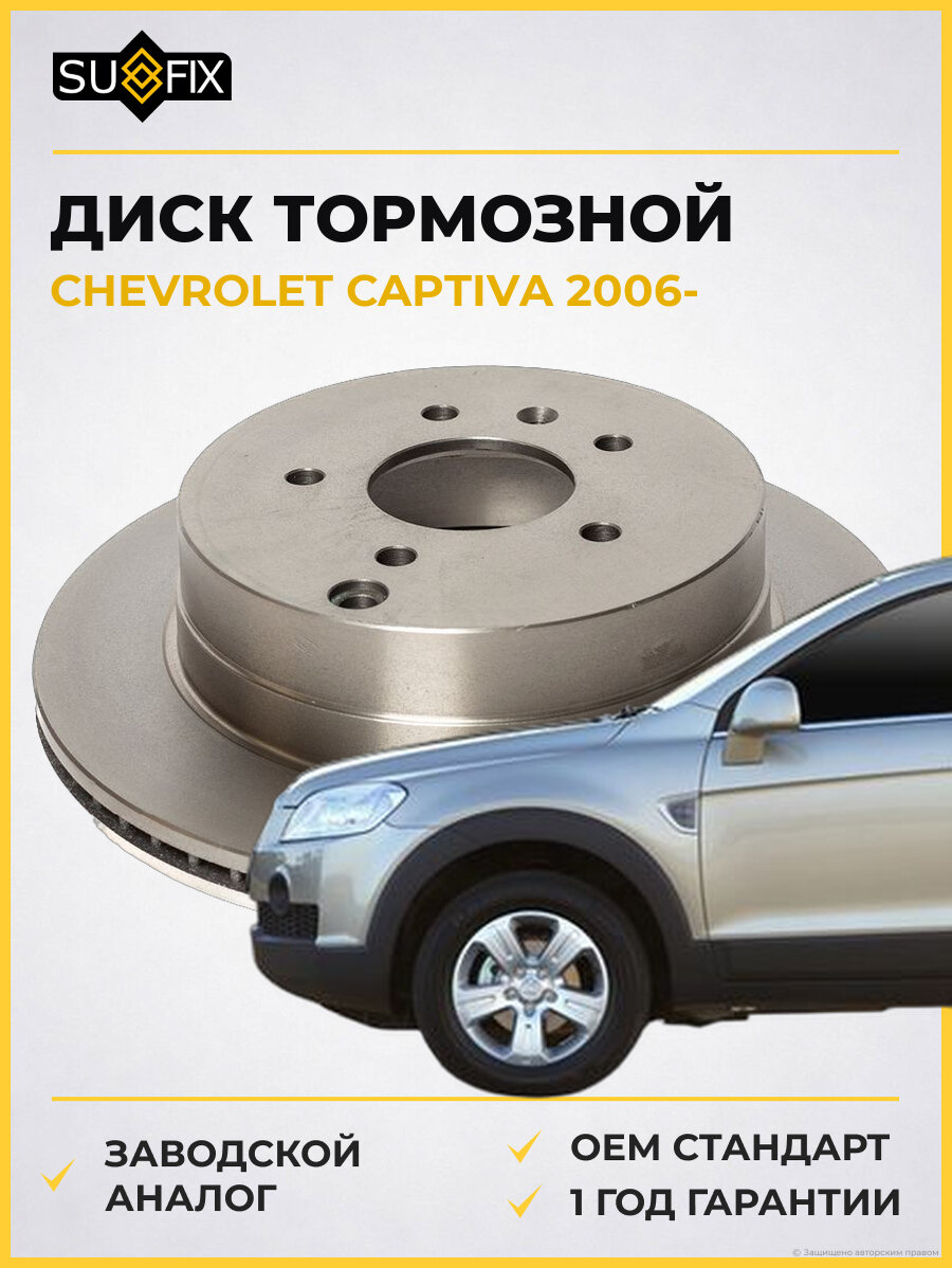 Диск тормозной SUFIX FX1130 Шевроле Каптива CHEVROLET CAPTIVA 2006