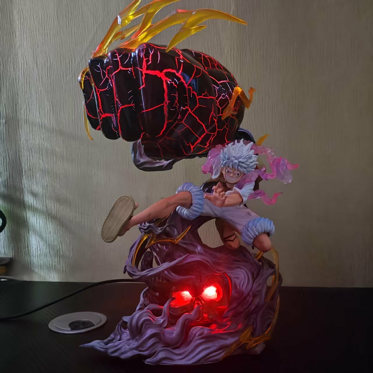 Фигурка One Piece GK Монки Д. Луффи Гигантский кулак Gear 5 Красная коллекционная фигурка из ПВХ для взрослых
