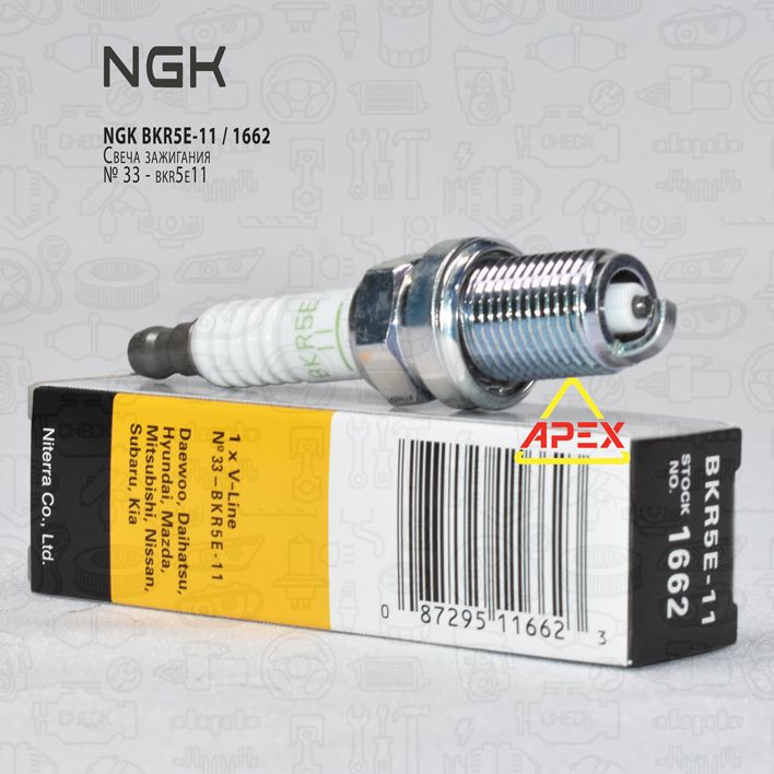 Свеча зажигания Ngk BKR5E-11/ VLINE33 ; NGK 1662, 1шт