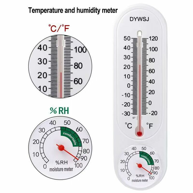 Термометр уличный пластиковый, от -30 C до +50 C, для дома, дачи, балкона Гигрометр