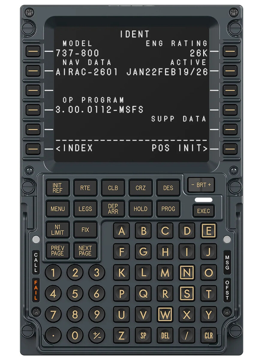 Панель управления полетом MOZA MB7F Flight Computer Display (For Boeing 737) AS026