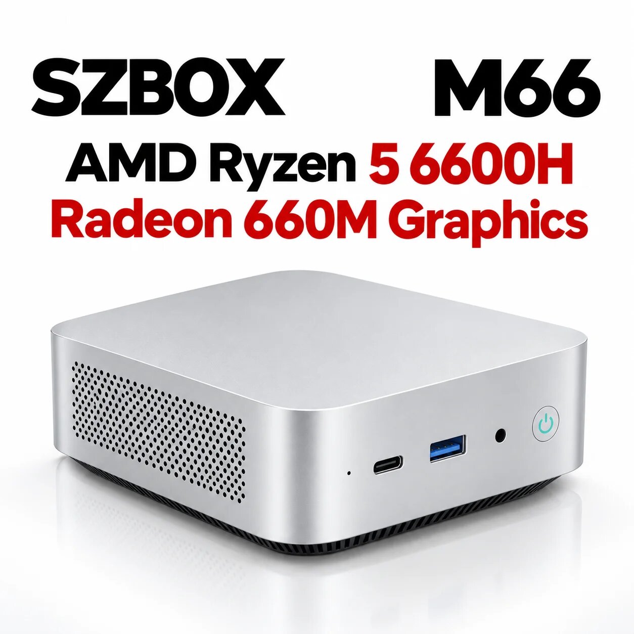 SZBOX M66 Мини-ПК Ryzen 5 6600H/Ryzen5 7640HS 16/24 ГБ 1 ТБ Win11 Pro 24GB 1T, EU
