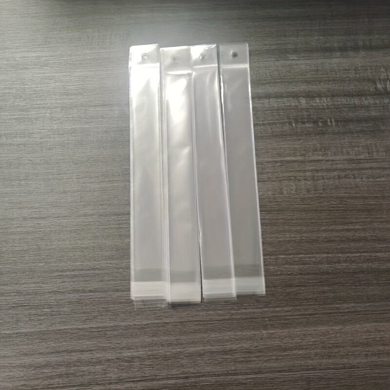 Прозрачные пластиковые пакеты на завязке, 100 шт, 2,5 x 20 x 3 дюйма, многоразовые, для упаковки и хранения мелких предметов