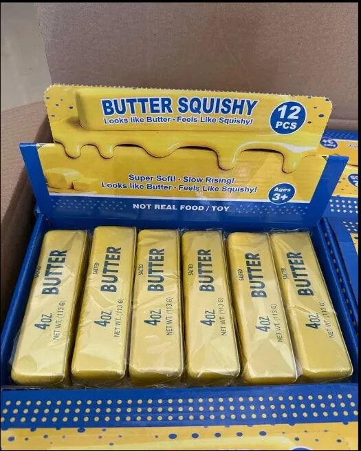 Сквиш масло Butter, набор 12 шт, игрушки антистресс