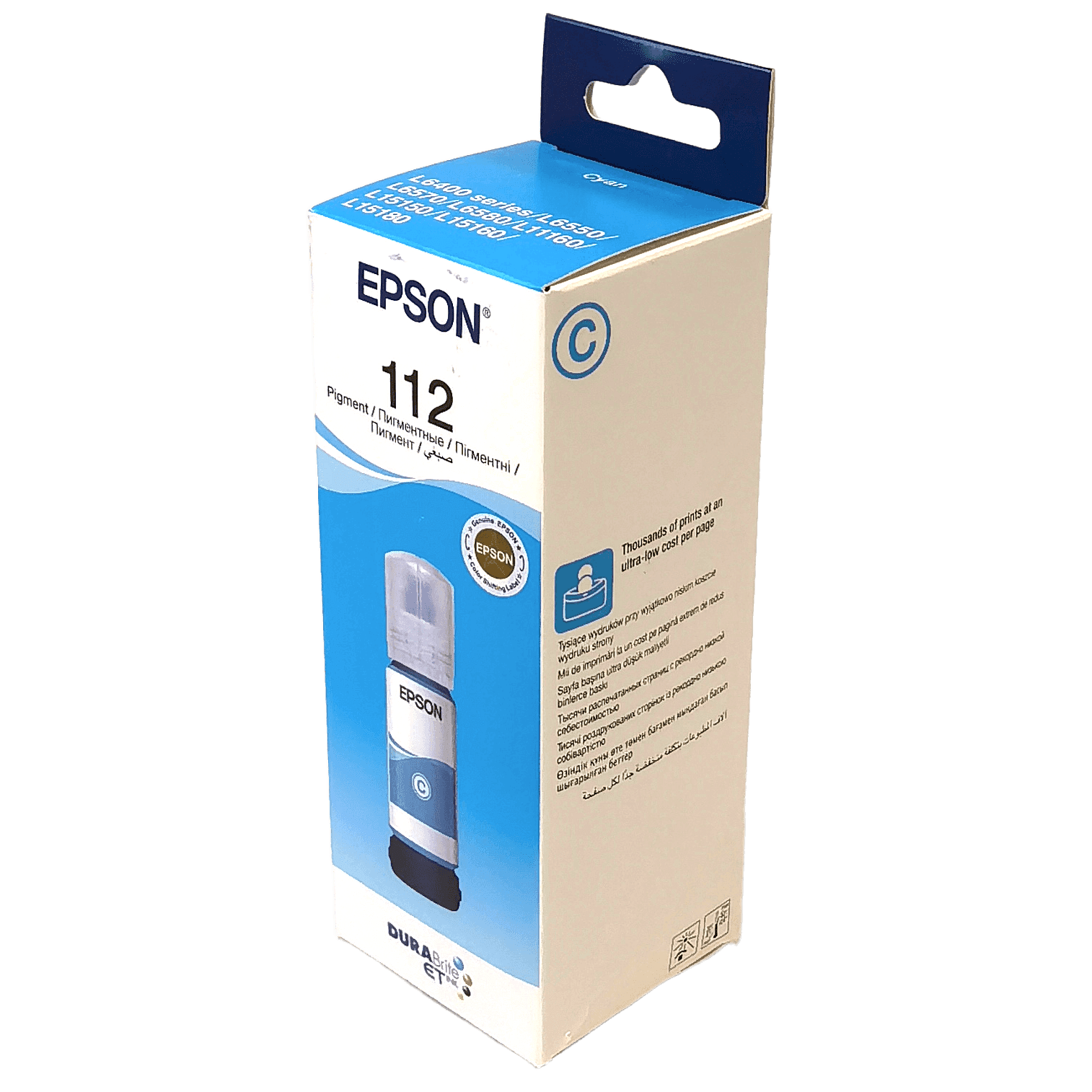Чернила для принтера Epson 112 (C13T06C24A), Cyan/Голубые, 70 мл