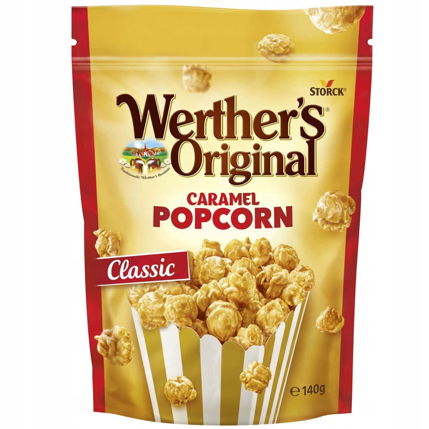 Попкорн карамельный Werther's Original Caramel Salted Popcorn c солёной карамелью, 154 гр. (Германия)