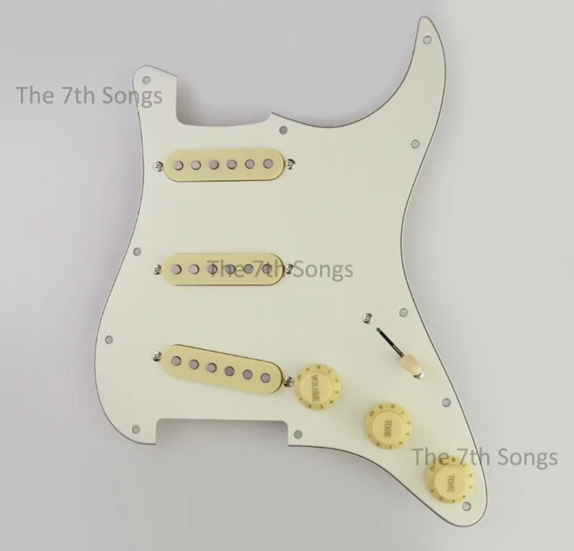 Texas Blues Alnico 5 ST Пикгард SSS Parchment