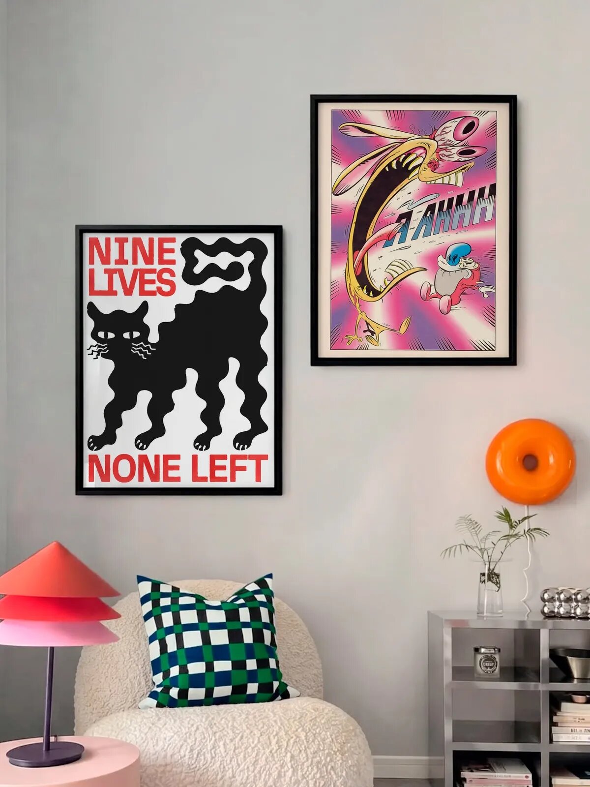 Набор постеров "Nine Lives None Left x AAHHH", 30x40 см, 2 штуки