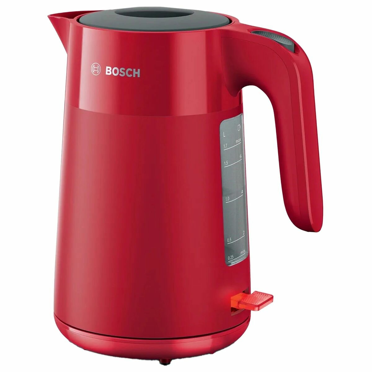 Чайник BOSCH TWK 2M164, 1,7 л, 2400 Вт, закрытый нагревательный элемент, пластик, красный (TWK 2M164)
