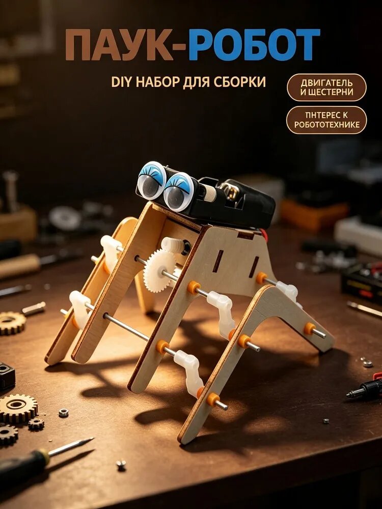 Набор для опытов и сборки моделей STEM из дерева для детей, DIY конструктор