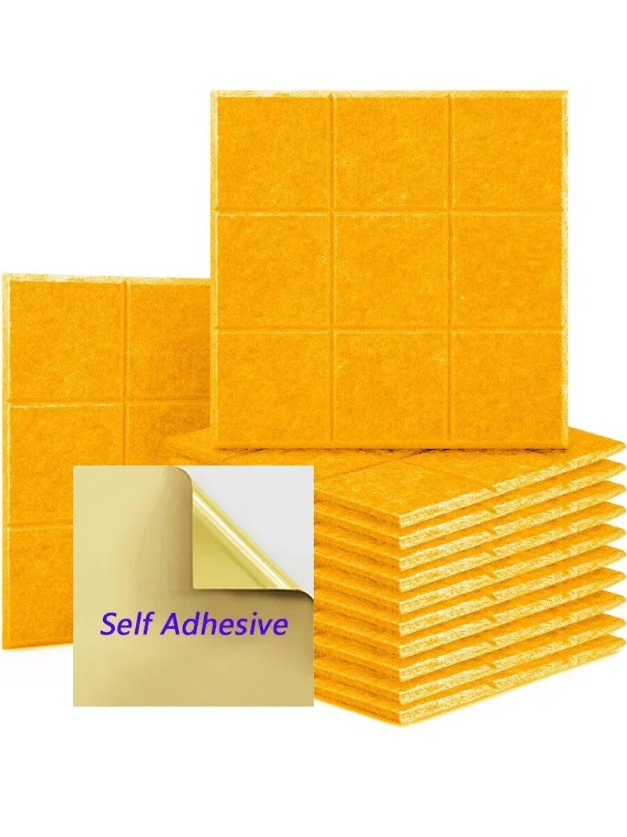 12 шт самоклеющийся акустический Доска 30x30x0.9cm Шумоизоляция для перегородок