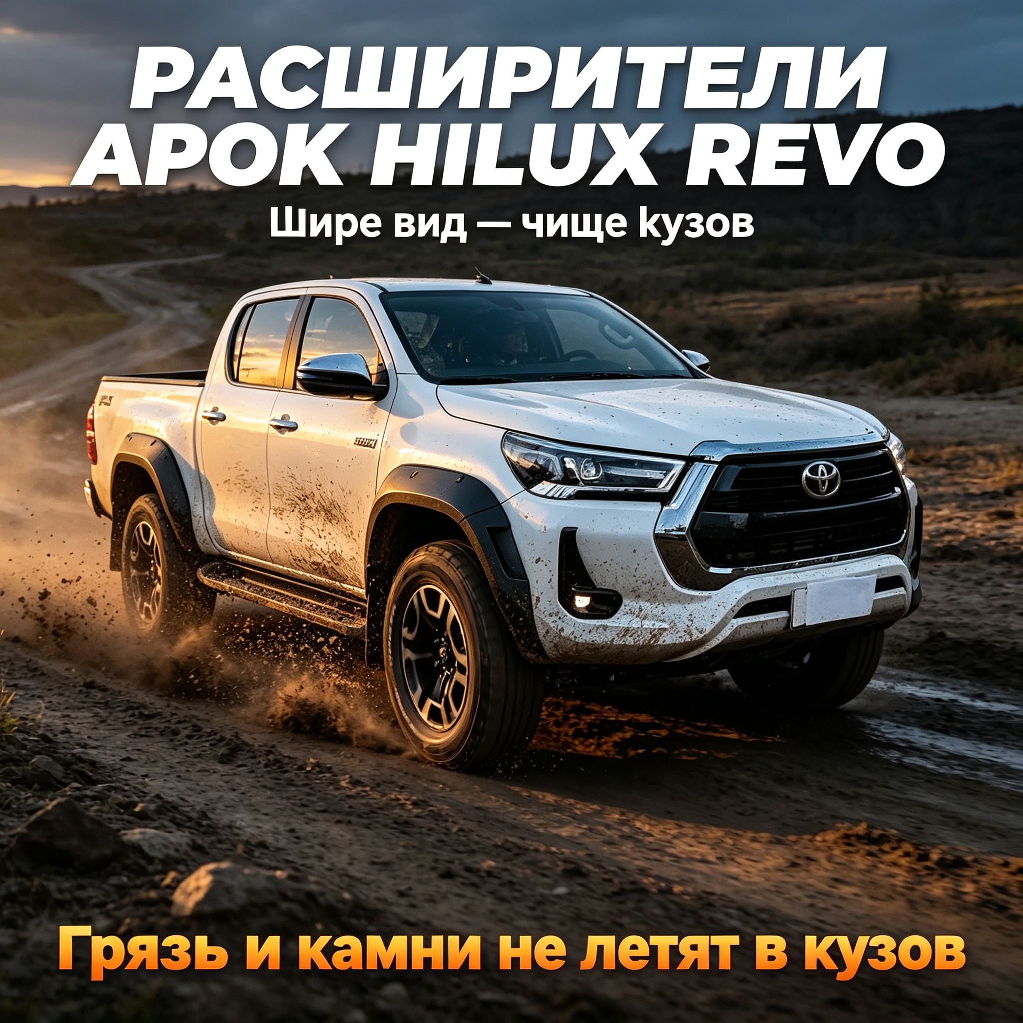 Расширители арок для Toyota Hilux Revo SRX 2016+
