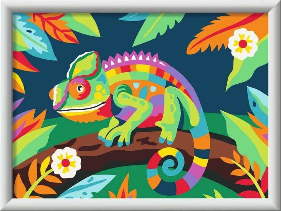 Набор для рисования Ravensburger CreArt for Kids, рисование по номерам, хамелеон