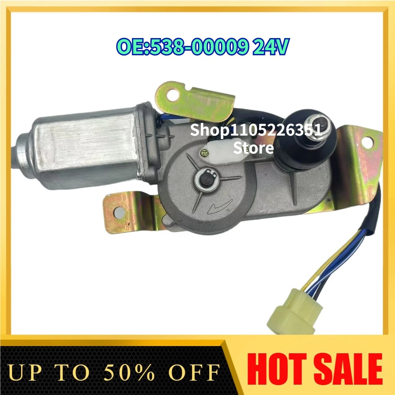 24V Wiper Motor 538-00009 53800009 для экскаваторов Doosan DH220-5 DH220-7 DH215-7 DH225-7