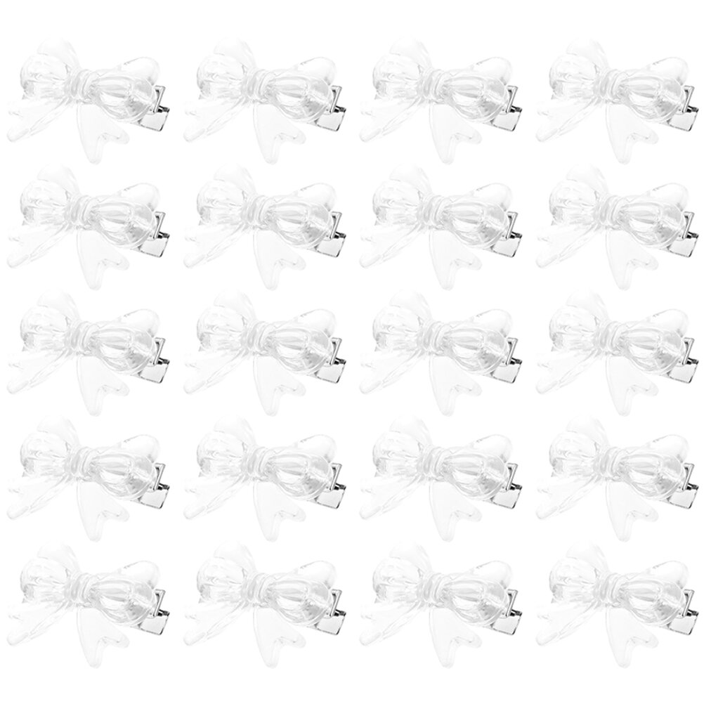 20 Штук Прозрачные Заколки Для Волос В Forme Банта Для Девочек 3X2Cm