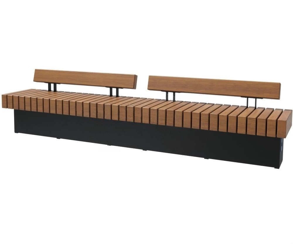 Скамейка Wood Bench с USB-входами для зарядки гаджетов