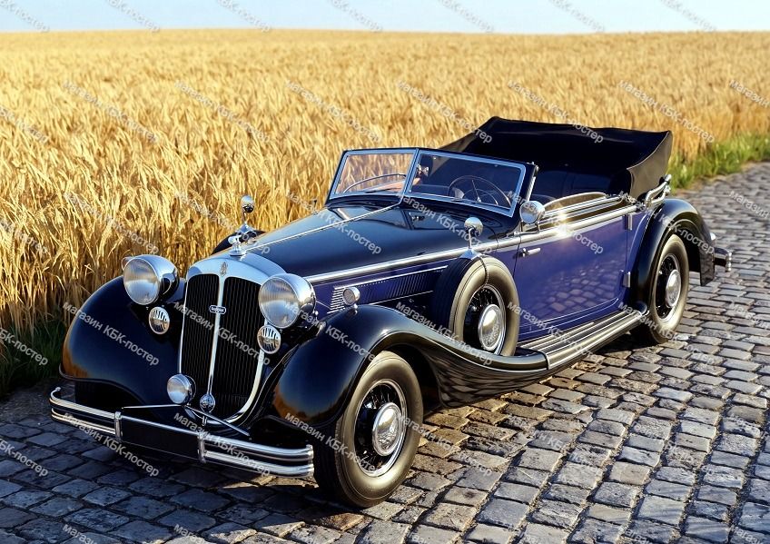 "Horch 853 - спортивный кабриолет" 21х30 см. Постер А4_047.