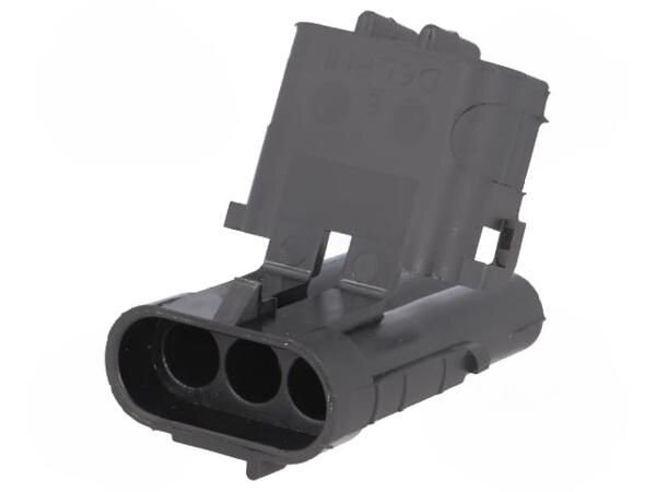 Разъем APTIV 12010717 провод-провод Weather Pack вилка "папа" PIN 3, 1шт