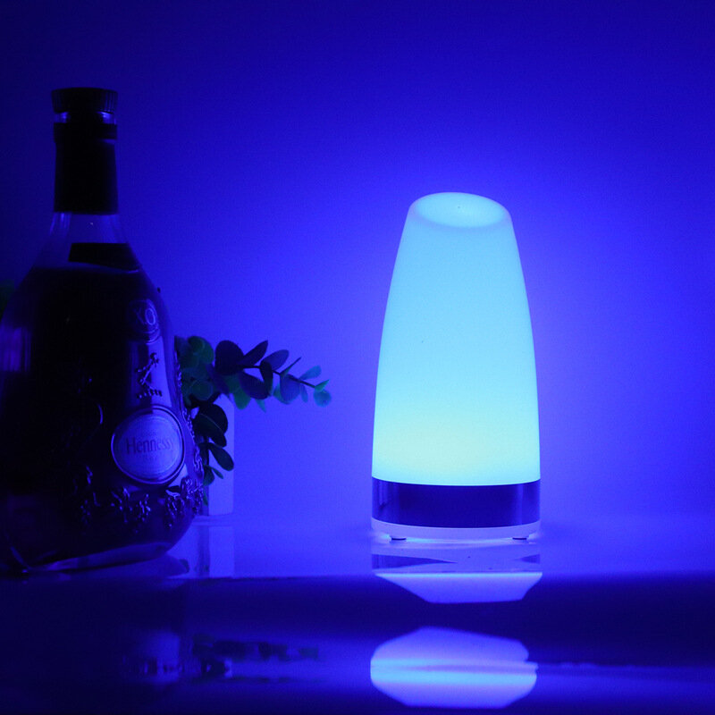 LED перезаряжаемая настольная лампа для баров - синий свет для ночных клубов, служебный свет, альтернатива свечам