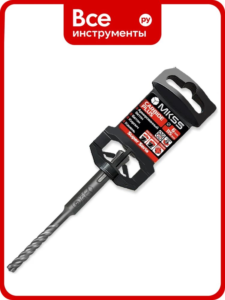 Бур по армированному бетону Carbide Plus MKSS Toolbox SS5501 6x115мм (SDS-plus) MKSS SS55010611
