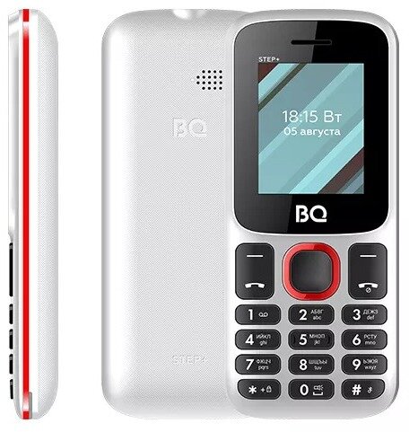 Мобильный телефон BQ 1848 Step+ Бело-красный 2 sim 1.77″ GSM 600 mAh