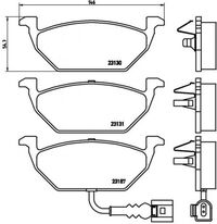 Колодки Audi A2, A3/Vw Bora, Golf Iv, Polo/Skoda Octavia Wva23130 С Датч (BREMBO P85072)