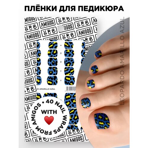 фото Те самые пленки для педикюра leopardo amarillo azul amigos