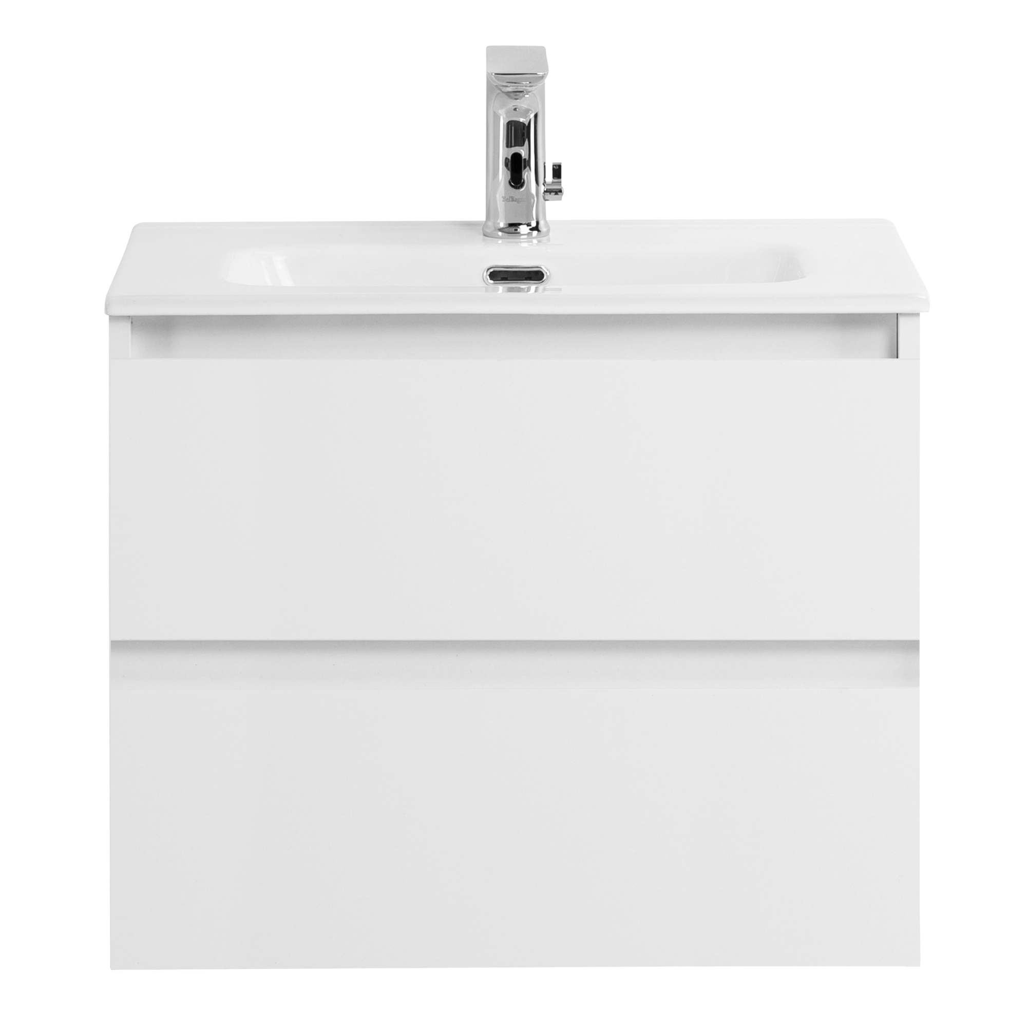 База под раковину подвесная с двумя выкатными ящиками BelBagno, Bianco Opaco, 600х390x500, KRAFT 39-600/390-2C-SO-BO