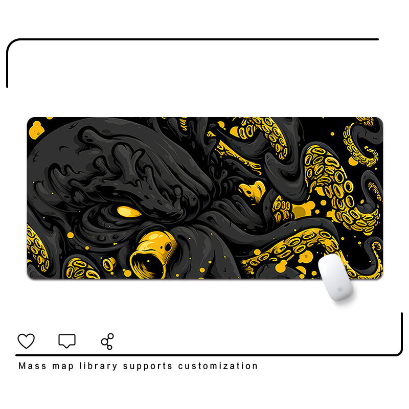 Игровой коврик для мыши принт Octopus 120 x 60 см，Прочные, высококачественные материалы