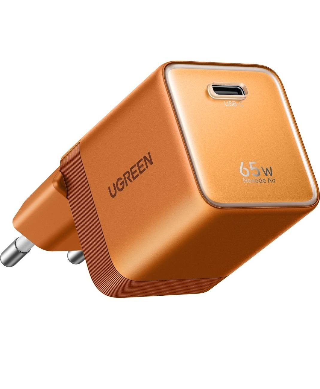 Сетевое зарядное устройство uGreen X860 (35398) Nexode Air 65W USB-C GaN Fast Charger EU с кабелем USB-C оранжевое