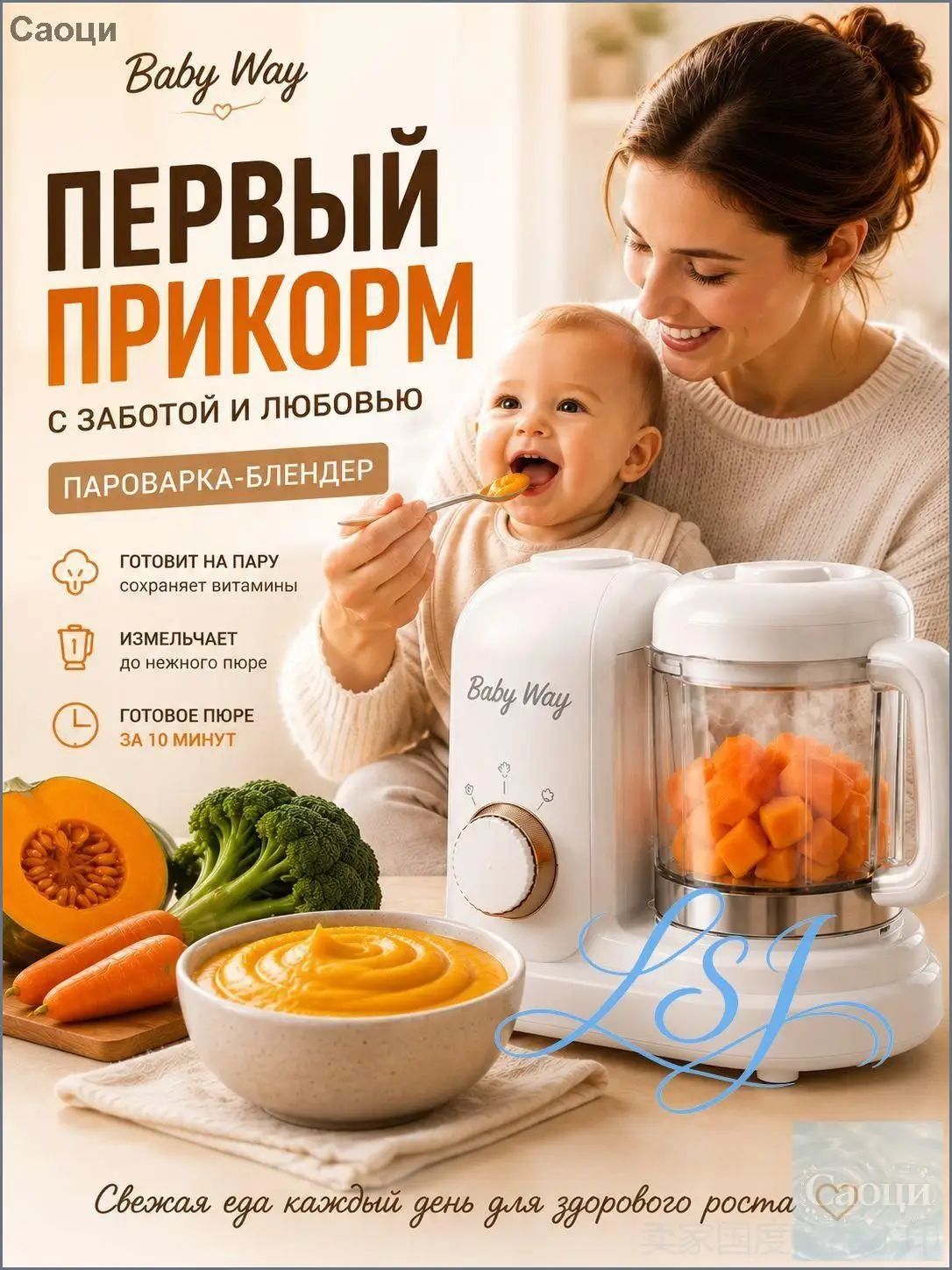 Стационарный блендер LSJ9-1465-1pc, белый