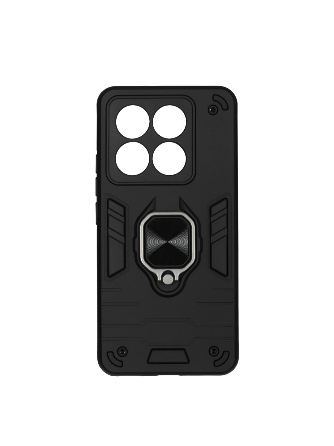 Чехол накладка для Xiaomi 14T Pro чёрная, защитная, с кольцом / Чехол на Ксяоми 14Т Про чёрный, защитный, с кольцом