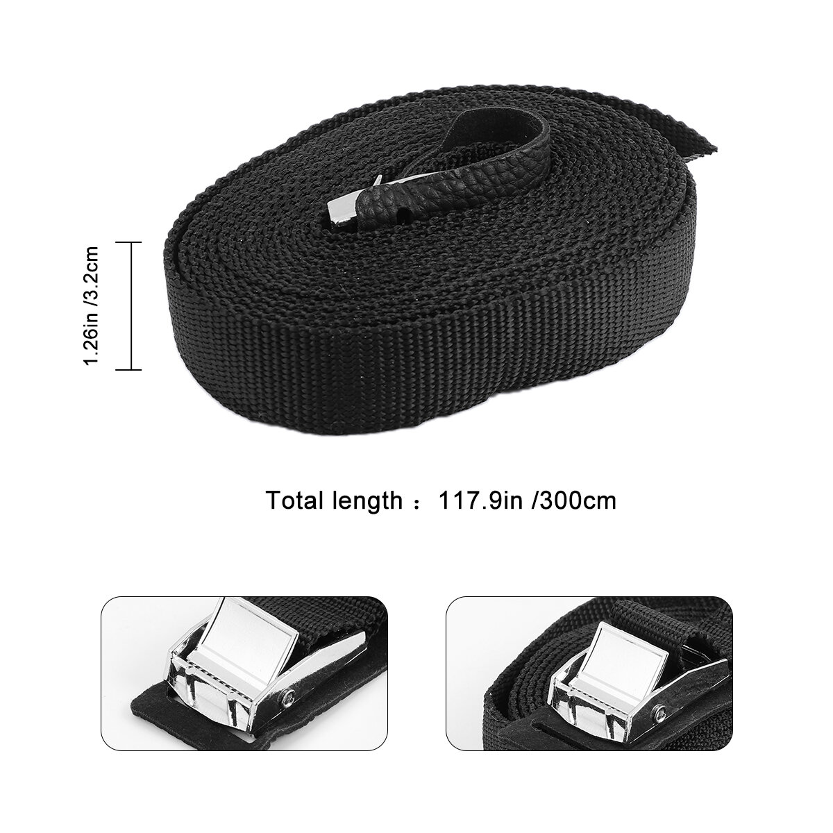 2pcs Крепежные Тросы Для Каяка С Быстросъемным Металлическим Замком Размер 300X3 2Cm