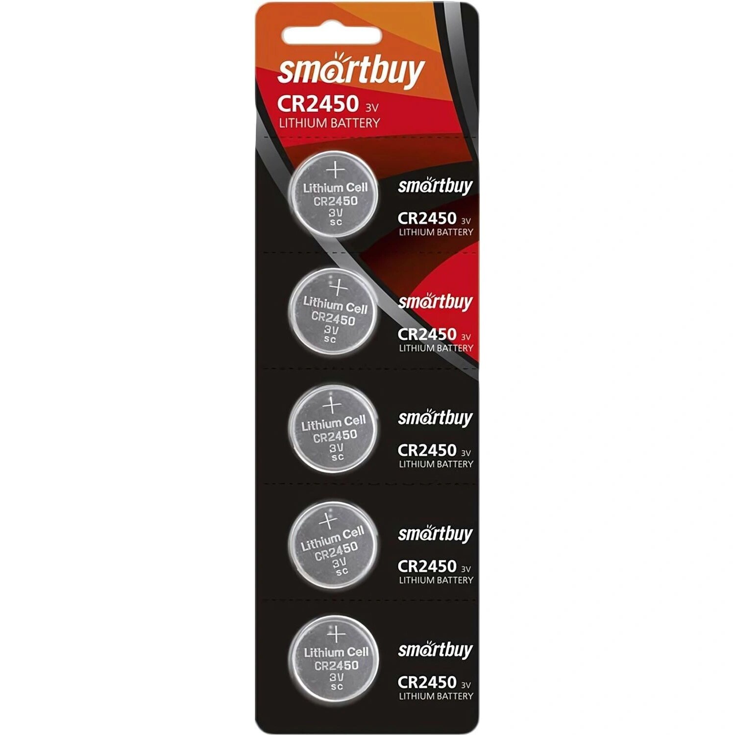 SmartBuy Батарейка CR2450 SmartBuy таблетка (5 штук в упаковке)