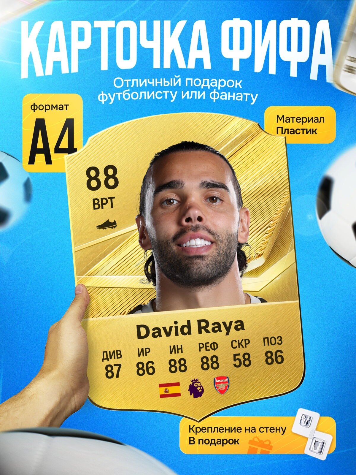 Карточка игрока David Raya FIFA