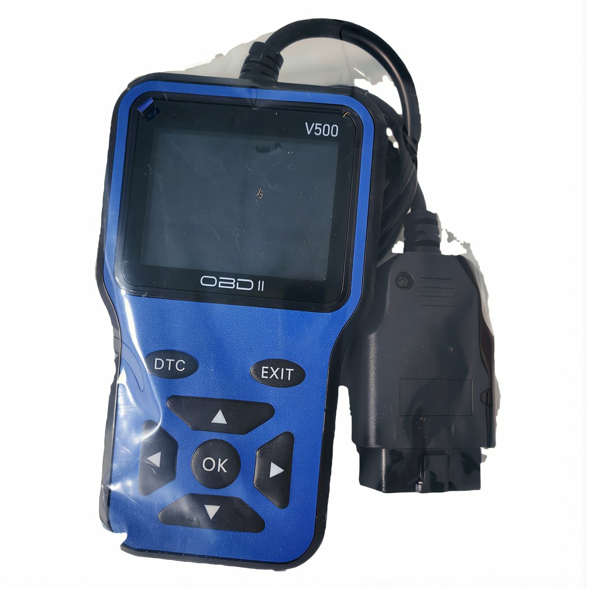 Диагностический сканер OBD2 V500 портативный с разъемом 16 пин для считывания кодов ошибок отображения потока данных теста напряжения аккумулятора автомобиля, V500 синий