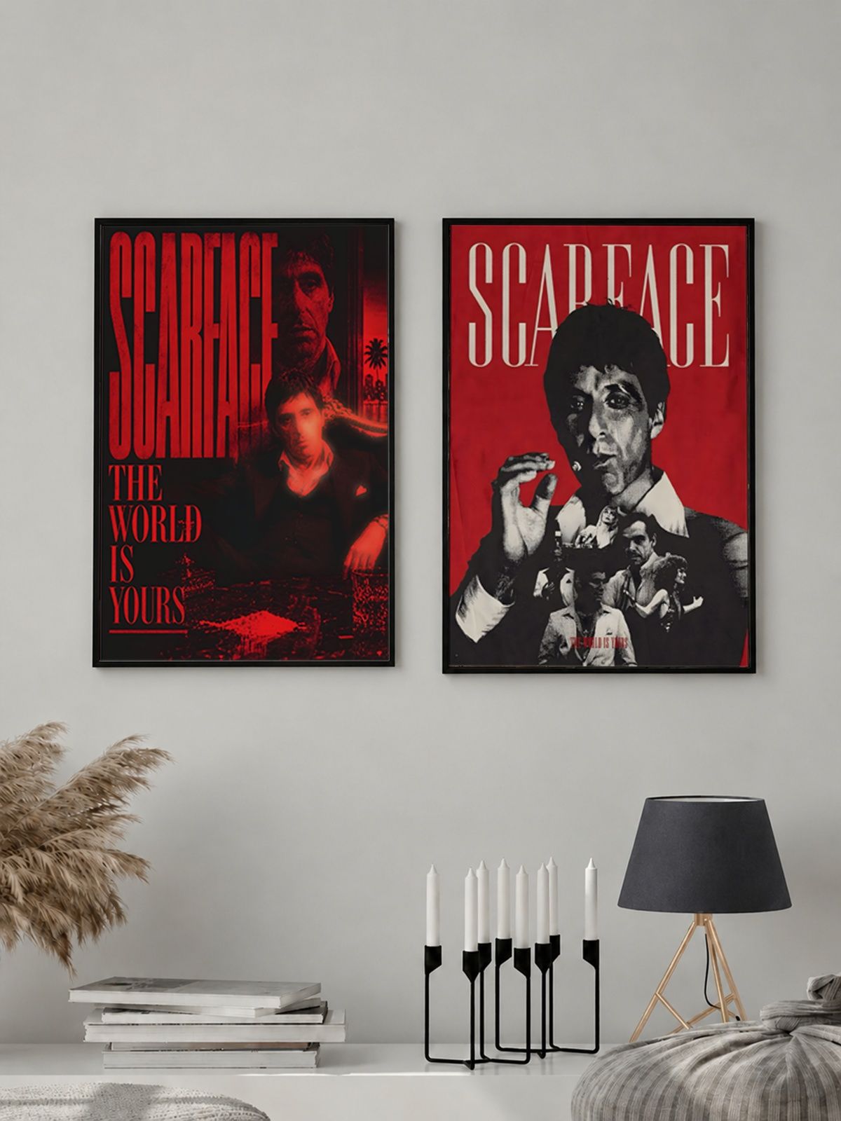 Набор Постеров / Плакатов Лицо Со Шрамом (Scarface) 2 Листа А3