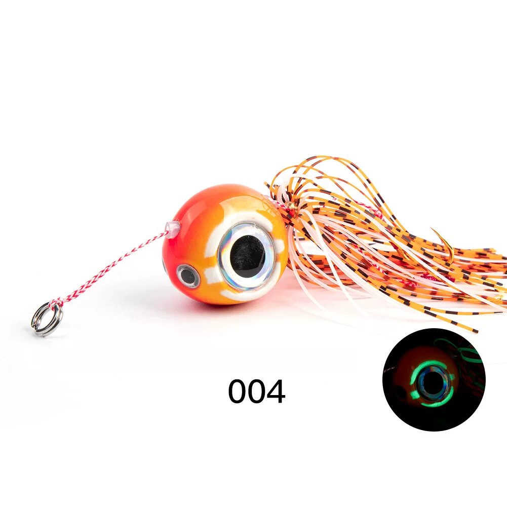 NOEBY Ночной Свет Силиконовая Юбка Jig Head Приманка для Морской Рыбалки, 80г, NK004