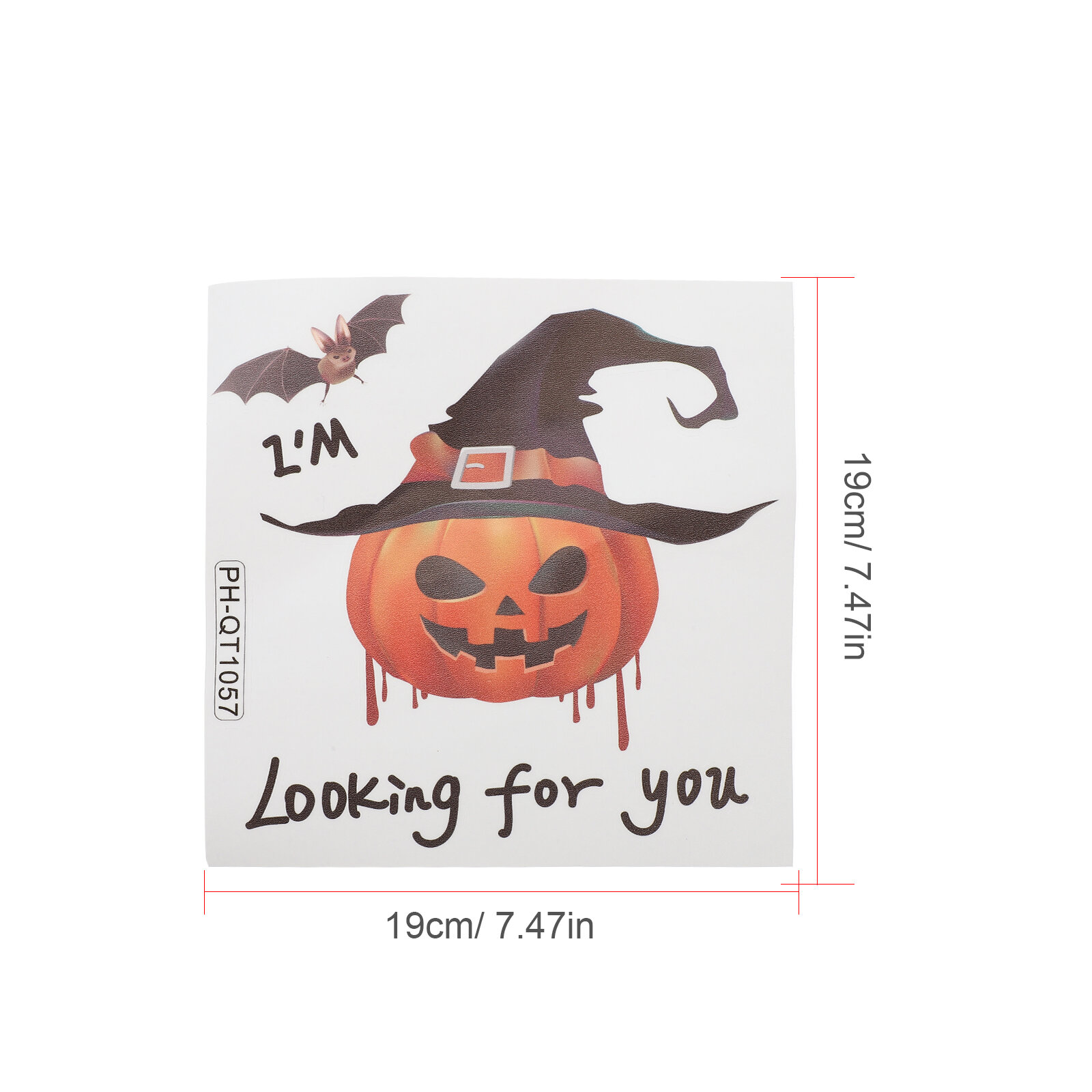 Наклейки Для Halloween С Тыквенным Дизайном 1 Лист Наклеек На Самоклеющейся Basis Размер 19X19Cm