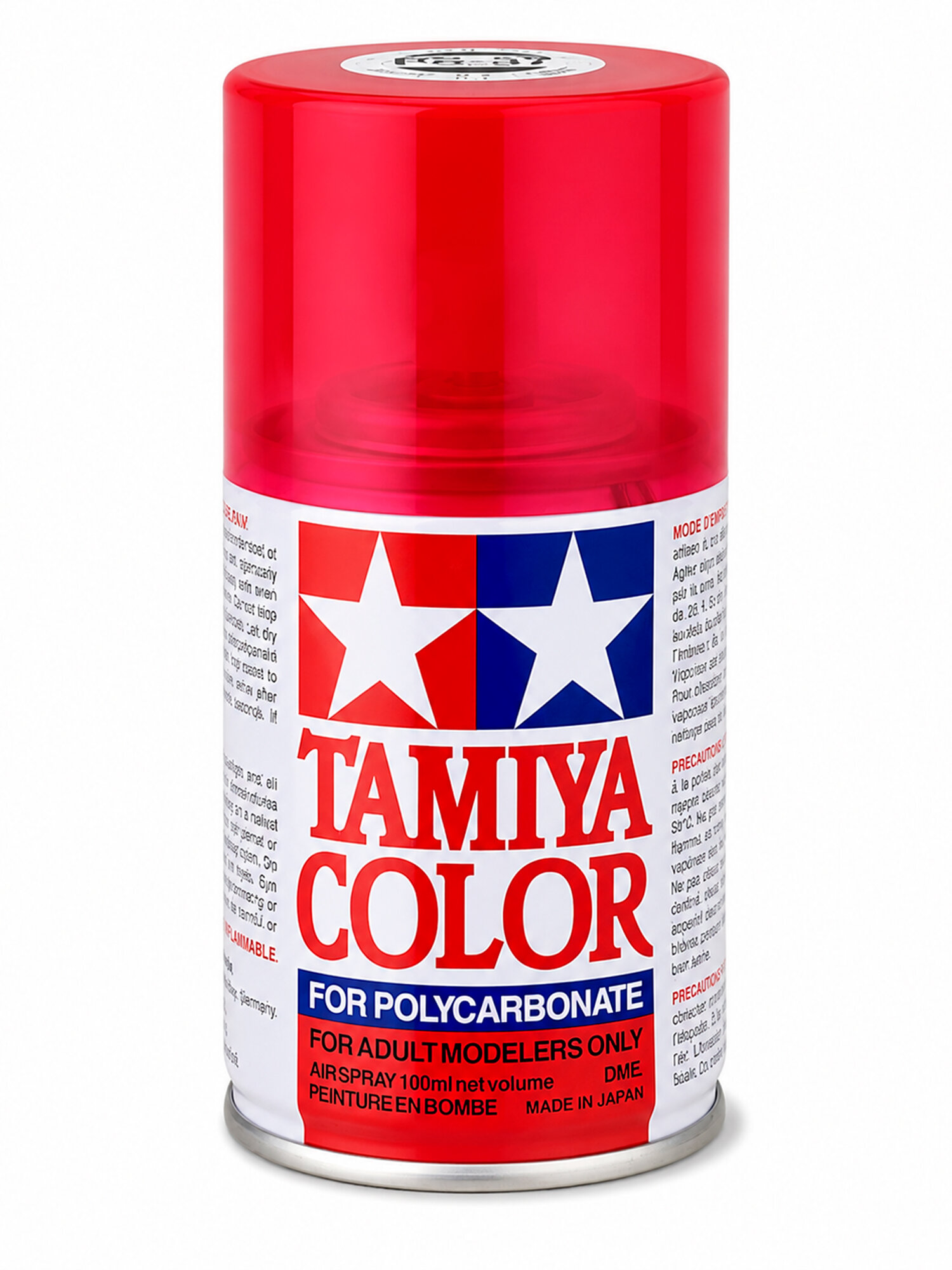 Краска аэрозольная для поликарбонатных моделей Tamiya PS-60 Bright Mica Red 86060 металлик, 100 мл