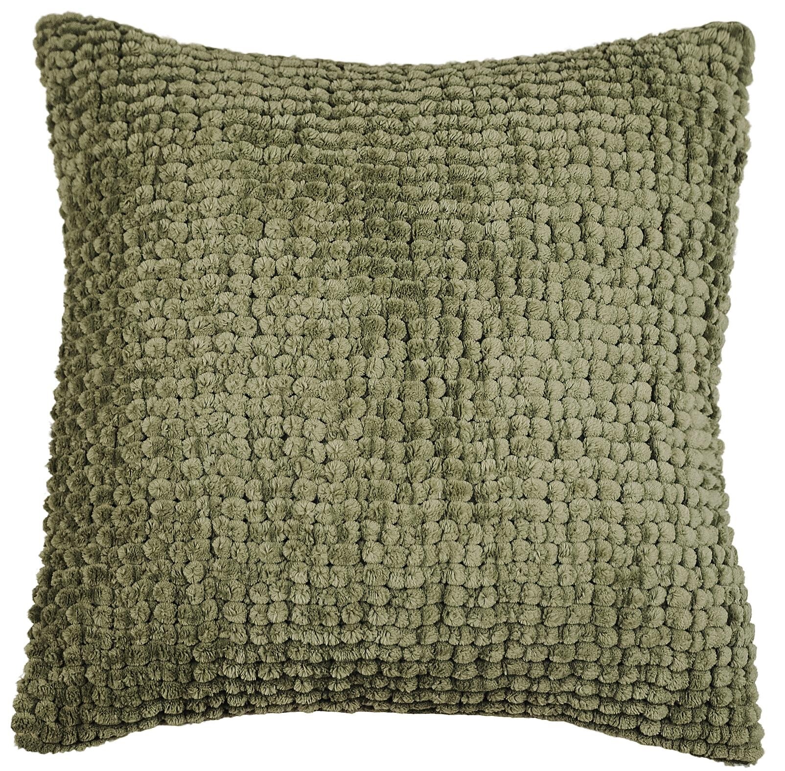 Подушка Шарики 45x45 см цвет оливковый