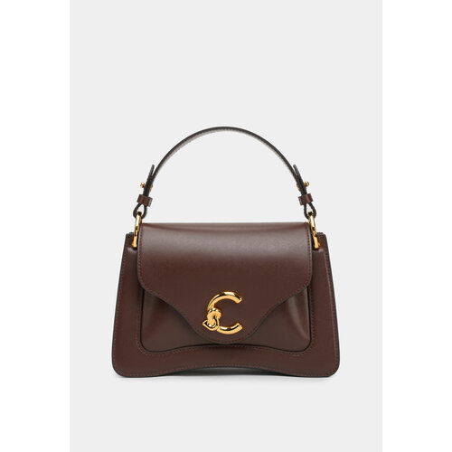 Сумка сэтчел COCCINELLE C-ME, фактура гладкая, матовая, бордовый